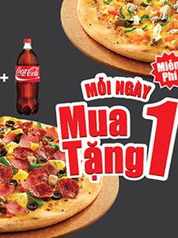 Ưu đãi Mua 1 tặng 1 dành cho mua mang về tại Pizza Hut từ 18 - 29.2