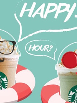 Ưu đãi "Mua 1 tặng 1" dành cho các món Frappuccino Mùa hè trong khung giờ [14h - 16h] tại Starbucks
