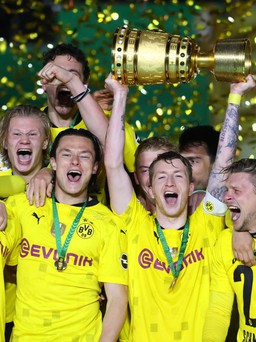 Kết quả Leipzig 1-4 Dortmund: ‘Song sát’ Haaland - Sancho tỏa sáng, lên ngôi Cúp QG Đức