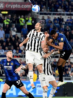 Chiellini chia tay Juventus sau khi thua Inter Milan ở chung kết Cúp quốc gia Ý