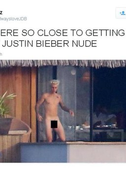 Nghẽn mạng xã hội vì ảnh nude bị chụp lén của Justin Bieber