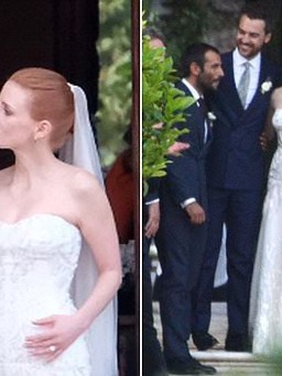 Anne Hathaway bay sang Ý dự đám cưới hoành tráng của Jessica Chastain
