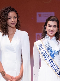Miss Grand France 2017 diện áo dài đọ dáng Hoa hậu Pháp Flora Coquerel