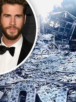 Liam Hemsworth tung ảnh biệt thự sống cùng Miley Cyrus bị cháy thành tro