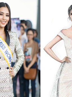 Tiểu Vy khoe dáng trong váy đuôi cá tại chung kết 'Hoa hậu Thế giới'