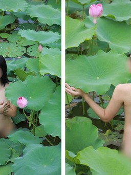 Cô gái chụp ảnh khỏa thân trong hồ sen nhờ công an vào cuộc
