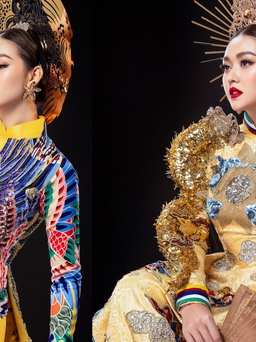 'Rich kid' Tường San mang hai trang phục dân tộc thi Hoa hậu Quốc tế