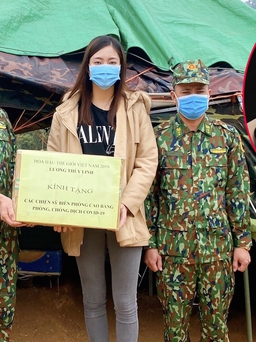 Hoa hậu Lương Thùy Linh chia sẻ khó khăn với bộ đội biên phòng mùa dịch Covid-19
