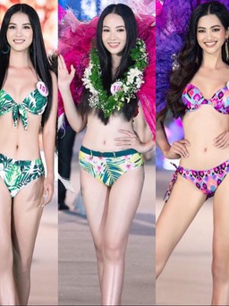 Dàn thí sinh Hoa hậu Việt Nam khoe dáng 'bốc lửa' với bikini
