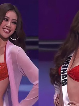 Khánh Vân trình diễn bikini khoe body bốc lửa tại 'Hoa hậu Hoàn vũ thế giới'