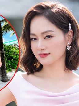 Lan Phương diện bikini khoe dáng bên chồng Tây cao 2m