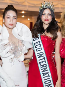 Diệu Linh, Nhật Kim Anh 'đọ dáng' với Hoa hậu Philippines
