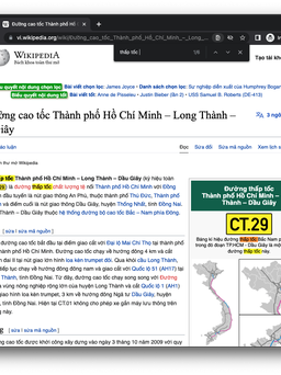 Đường cao tốc Long Thành - Dầu Giây bị sửa thông tin trên Wikipedia