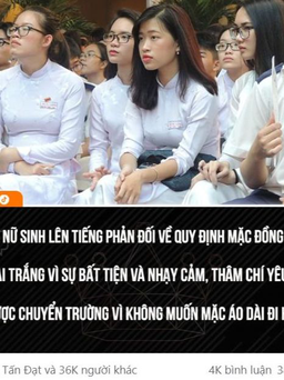 Mặc đồng phục áo dài đi học cả tuần: Đẹp hay bất tiện?