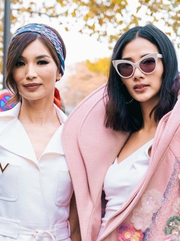 Hoàng Thùy đọ dáng sao phim 'Crazy Rich Asians’ tại Tuần lễ thời trang Paris