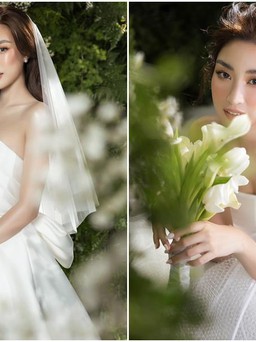 Hoa hậu Đỗ Mỹ Linh quyến rũ với áo cưới vai trần