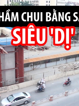 Hầm chui bằng sắt siêu 'dị' gần đường sắt trên cao ở Hà Nội