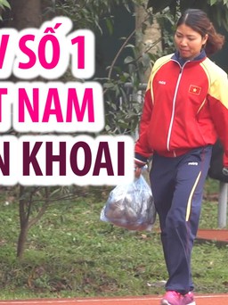 VĐV số 1 Việt Nam bán cả tấn khoai lang giúp mẹ kiếm tiền tiêu tết