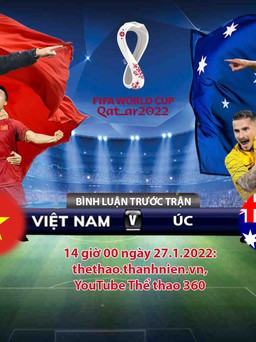 Trực tiếp Vòng loại WC 2022: Bình luận trước trận đấu Úc - Việt Nam