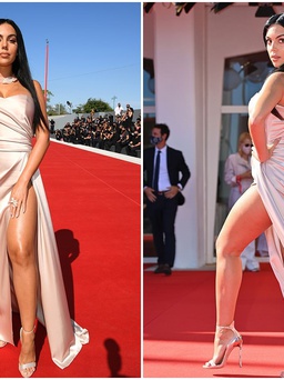 Bạn gái Cristiano Ronaldo khoe dáng bốc lửa trên thảm đỏ LHP Venice