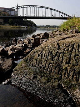 'Nếu thấy ta, hãy khóc': Sông cạn, 'đá đói' lộ diện giữa cơn hạn hán châu Âu