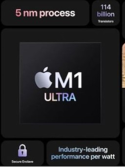 Apple ra mắt ‘siêu chip’ M1 Ultra