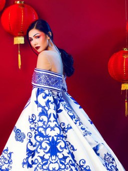 Á hậu Kim Nguyên đón Trung thu bằng bộ ảnh tràn sắc đỏ