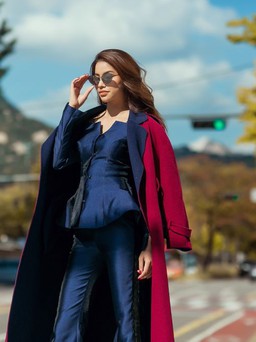 Phạm Hương đẹp phong phanh trước cái lạnh Seoul