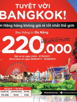 Đường bay thẳng từ Đà Nẵng đến Bangkok
