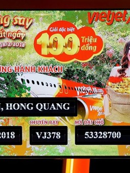 Hành khách nhận giải thưởng “Bay hăng say - Vui lễ ngất ngây”