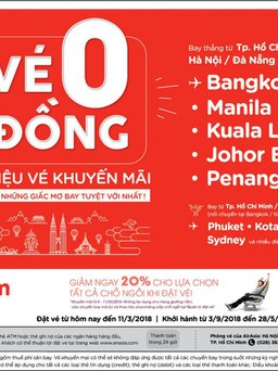 Khởi động năm mới với vé 0 đồng của AirAsia