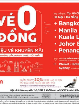 Khởi động năm mới với vé 0 đồng của AirAsia