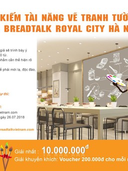 BreadTalk Royal City tìm kiếm tài năng vẽ tranh tường