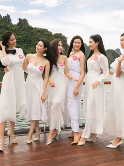 Thí sinh HHVN khoe dáng trên du thuyền giữa biển trời Hạ Long