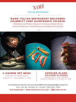 ‘Namo giới thiệu thực đơn “Ngũ sắc - ngũ vị”