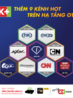 Đón xem nội dung hấp dẫn ở các kênh mới trên K+