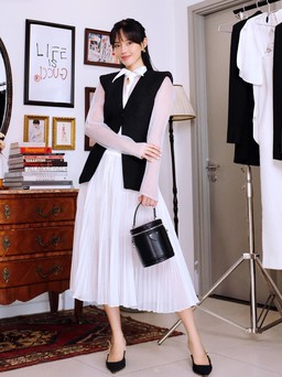 7 outfit đen và trắng giúp quý cô công sở nâng tầm phong cách