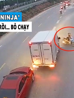 Phẫn nộ nữ ‘ninja’ lái xe máy ngược chiều gây tai nạn với xe khác rồi… bỏ chạy