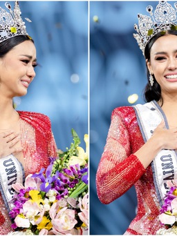 Nhan sắc 'bông hồng lai' vừa giành vương miện Hoa hậu Hoàn vũ Thái Lan