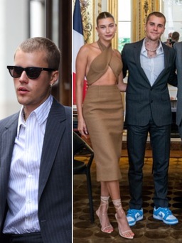 Vợ chồng Justin Bieber diện kiến Tổng thống Pháp, trang phục nhanh chóng gây tranh cãi