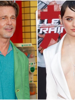 Joey King diện đầm xẻ ngực của Công Trí quảng bá 'Bullet Train' với Brad Pitt