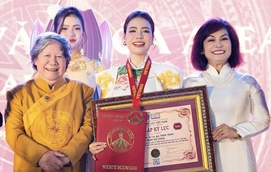 Áo dài phát sáng của nhà thiết kế Thoa Trần được trao Kỷ lục Việt Nam