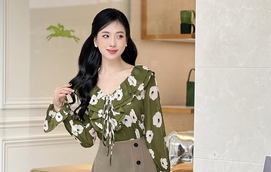 Nâng tầm phong cách với 3 kiểu phối áo họa tiết hoa lá sành điệu