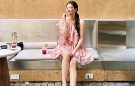 Gây thương nhớ với đầm sắc hồng dịu mắt