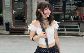 Điểm xuyết nét duyên cùng phụ kiện quàng cổ chấm bi