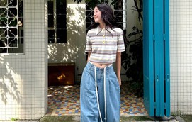 Những mẫu áo đẹp xuất sắc khi phối với quần jeans xanh