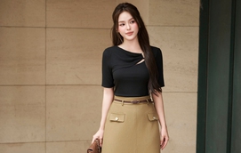 Nâng tầm thời trang công sở cùng váy dài, quần ống rộng và giày cao gót