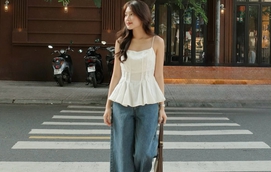 Quần ống rộng phủ sóng thời trang công sở đầu thu