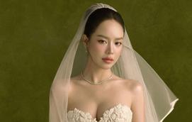 Hoa hậu Thanh Thủy diện váy cưới gây chú ý