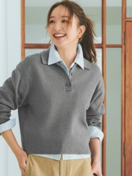 Áo polo tay dài giúp nàng ghi điểm sành điệu